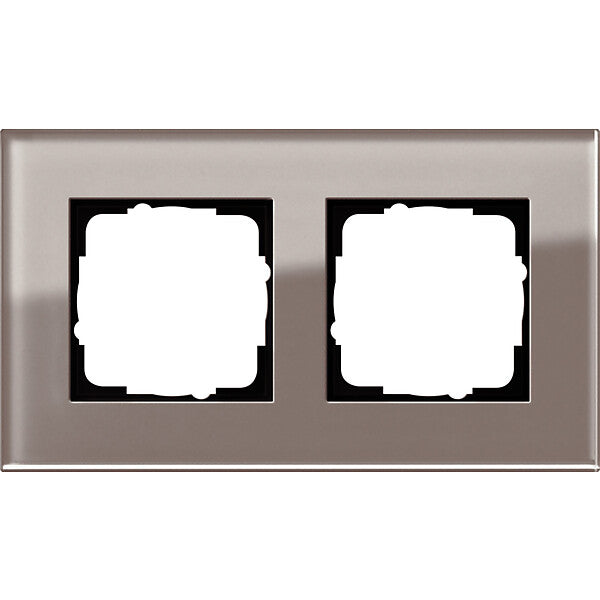 Gira Abdeckrahmen 2fach Esprit Glas Umbra 0212122
